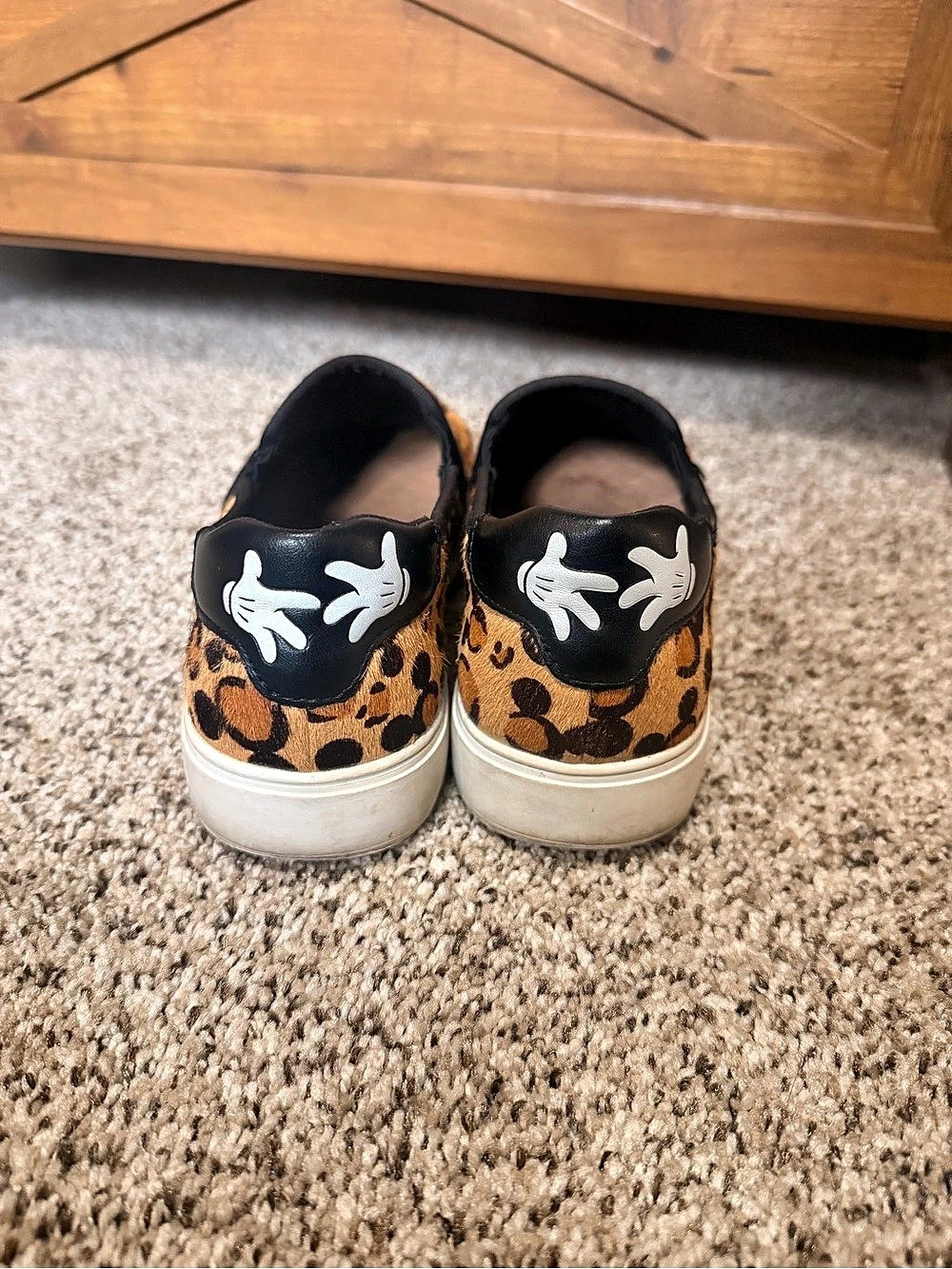 Disney Aldo Mickey Mouse Cheetah Slip-On Sneakers US 8 - Picture 5 of 11